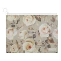 Папка-конверт А4 на zip-блискавці, ROSES ARABESKI, напівпрозора, світло-сіра Buromax BM.3948-20