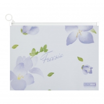 Папка-конверт А4 на zip-блискавці, FREESIA ARABESKI, напівпрозора, бузкова Buromax BM.3948-26