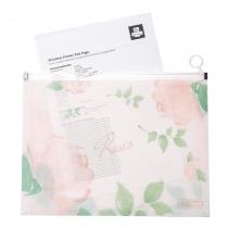 Папка-конверт А4 на zip-блискавці, RAMIRA ARABESKI, напівпрозора, коралова Buromax BM.3948-27