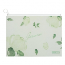 Папка-конверт А4 на zip-блискавці, JASMINE ARABESKI, напівпрозора, м'ятна Buromax BM.3948-38