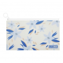 Папка-конверт DL на zip-блискавці, MYOSOTIS ARABESKI, напівпрозора, маренго Buromax BM.3949-53