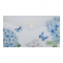 Папка-конверт DL на кнопці, MYSTERY ARABESKI, напівпрозора, прозора Buromax BM.3952-00
