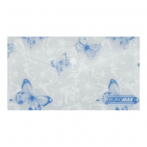 Папка-конверт DL на кнопці, BUTTERFLY ARABESKI, напівпрозора, біла перламутрова Buromax BM.3952-31