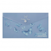 Папка-конверт DL на кнопці, SKY ARABESKI, напівпрозора,електрик Buromax BM.3952-45