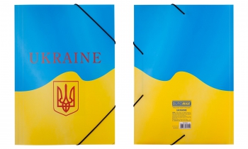 Папка на гумці, A4, UKRAINE, ARABESKI, жовта Buromax BM.3958-08
