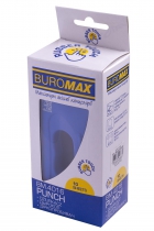Дырокол пластиковый RUBBER TOUCH(до 10арк.), синий Buromax BM.4016-02
