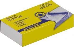 Скоби №24/6 1000шт., ЛЮКС Buromax BM.4412