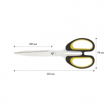 Ножницы цельнометаллические, руч. с резиновые. вставками, 210мм Buromax BM.4521