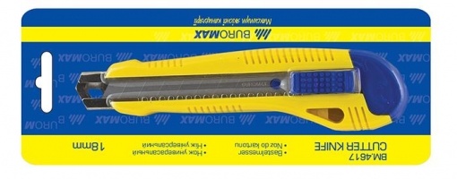 Нож универсальный 18мм, мет. направляющая, пластик. корпус Buromax BM.4617