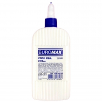 Клей ПВА, 250 мл, JOBMAX, с колпачком-дозатором Buromax BM.4854