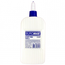 Клей ПВА, 300 мл, JOBMAX, с колпачком-дозатором Buromax BM.4855