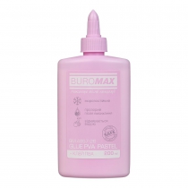 Клей ПВА 200 мл, PASTEL  , ковпачок-дозатор, бузковий Buromax BM.4857-26