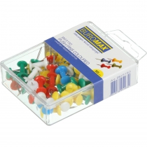 Кнопки-гвоздики, цвет., 50шт., пластиковый контейнер, Buromax BM.5150