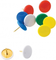 Кнопки цветные, 100 шт., пласт.покр., пласт.контейнер Buromax BM.5176