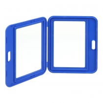 Бейдж-идентификатор горизонтальный, пласт., 101х80мм, PP+PVC, синий Buromax BM.5415-02