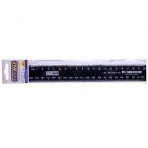 Линейка пластиковая 20см, черная, в блистере Buromax BM.5827-20