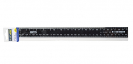 Лінійка пластикова 30см, чорна, в блістері Buromax BM.5827-30