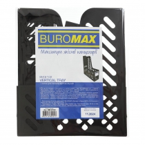 Лоток для бумаги, вертикальный одинарный, черный Buromax BM.6102