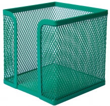 Бокс для паперу 100х100x100мм, металевий, зелений Buromax BM.6215-04