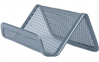 Підставка для візиток 95x80x45мм, металева, срібло Buromax BM.6225-24