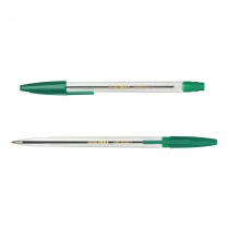 Ручка кулькова CLASSIC (тип "корвіна"), 0.7 мм, пласт.корпус, зелені чорнила Buromax BM.8117-04