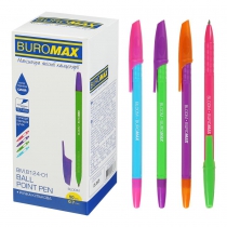 Ручка кулькова BLOOM, 0.7мм. ассорті корпусів, сині чорнила Buromax BM.8124-01