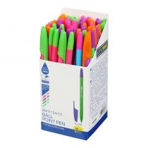 Ручка кулькова BLOOM, 0.7мм. ассорті корпусів, сині чорнила Buromax BM.8124-01