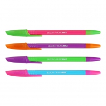 Ручка кулькова BLOOM, 0.7мм. ассорті корпусів, сині чорнила Buromax BM.8124-01