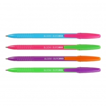 Ручка кулькова BLOOM, 0.7мм. ассорті корпусів, сині чорнила Buromax BM.8124-01