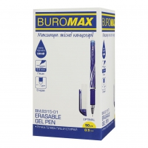 Ручка гелева Пиши-стирай Optimal 0.5мм,  чорнило синього кольору Buromax BM.8315-01