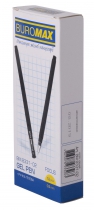 Ручка гелева FOCUS, RUBBER TOUCH, 0,5 мм, чорні чорнила Buromax BM.8331-02