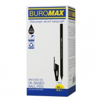 Ручка масляная, LINEA, 0,5 мм, трехгранный корпус, черные чернила Buromax BM.8362-02