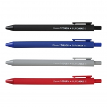 Ручка масляна, 0,5 мм, Rubber Touch, асорті корпусів (син., черв., чорн., сір.), сині чорнила Buromax BM.8363-01