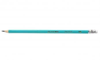 Карандаш графитовый PASTEL HB, ассорти, с резинкой, туба-100 шт. Buromax BM.8526