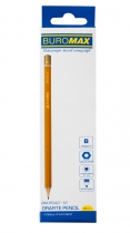 Олівець графітовий PROFESSIONAL B, жовтий, без гумки, коробка 12шт. Buromax BM.8542-12