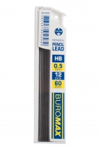 Стержни для мех.карандашей (12шт) HB 0.5 мм Buromax BM.8699