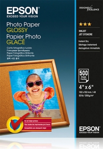 Папір Epson 100mmx150mm Glossy Photo Paper, 500л C13S042549