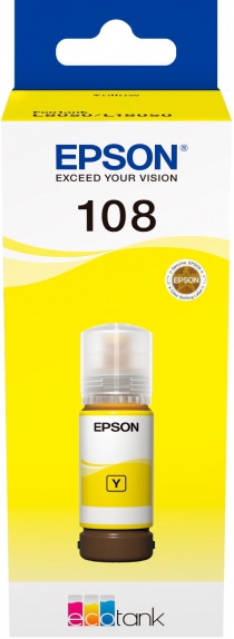Контейнер з чорнилом Epson 108 EcoTank L8050/L18050 yellow C13T09C44A