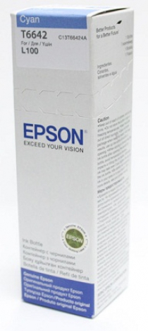 Контейнер с чернилами Epson L100/L200 cyan C13T66424A