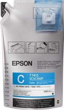 Чернила Epson для SC-F6000/7000 UltraChrome DS Cyan (1Lx6packs) C13T741200