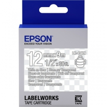 Картридж зі стрічкою Epson LK4TWN принтерів LW-300/400/400VP/700 Clear White/Clear 12mm/9m C53S654013