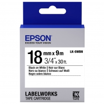 Картридж с лентой Epson LK5WBN принтеров LW-400/400VP/700 Std Blk/Wht 18mm/9m C53S655006