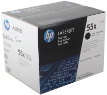 Картридж HP 55X LJ P3015/M521/M525 Black (2*12500 стр) Двойная упаковка CE255XD