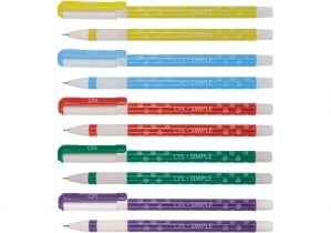 Ручка шариковая Simple, цвет чернил: синий, 0,7 мм, ассорти COOLFORSCHOOL CF11967
