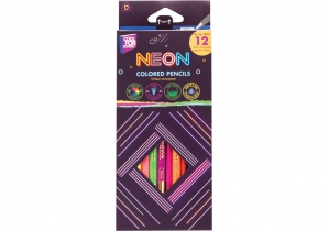 Карандаши цветные "Neon", 12 цветов, трехгранные COOLFORSCHOOL CF15167