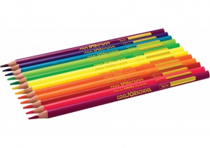 Олівці кольорові "Neon", 12 кольорів, тригранні COOLFORSCHOOL CF15167