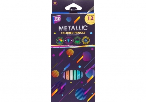 Карандаши цветные "Metallic", 12 цветов, трехгранные COOLFORSCHOOL CF15168