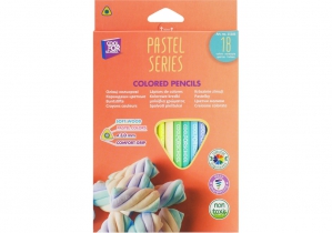 Карандаши цветные премиум "PASTEL" трехгранные, 18 цветов COOLFORSCHOOL CF15185