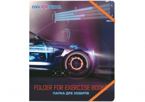 Папка пластикова на гумках Super Car, В5 COOLFORSCHOOL CF32002-02