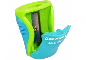 Чинка пластикова  з контейнером та кліпом Neon, 1 лезо, асорті COOLFORSCHOOL CF40664